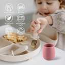 Silicone Tiny Open Cups, Training Cups for Baby Led Weaning (Blush/Mauve)