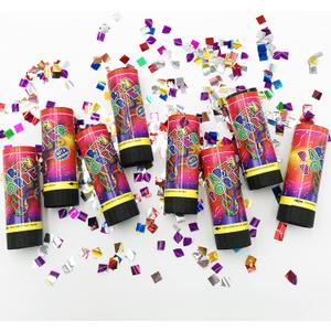 Confetti Poppers Cannons for Wedding Birthday Graduation Baby Shower Kids Fun Party Supplies Decorations and Favors (Colorful)