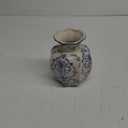 Vintage Ceramic Vase, Small Blue and White Porcelain Decorative Flower Vase for Centerpiece Living Room Table Shelf, Chinoiserie French Country Decor