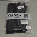 YIANNA Waist Trainer for Women Latex Underbust Waist Corsets Cincher Hourglass Body Shaper 4 Hooks (Medium, Black 25 Steed Bones)