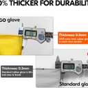 Vgo... 10-Pairs Reusable Household Gloves, Rubber Dishwashing gloves, Extra Thickness, Long Sleeves, Kitchen Cleaning, Working, Painting, Gardening, Pet Care (Size S, Yellow, HH4601)