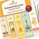Natural Incense Sticks Variety Pack - (5 Variants) Charcoal Free Inscents-Sticks, Made from Upcycled Flowers | Sacred Insence-Sticks from All Cultures (Inciensos Aromaticos)
