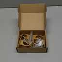 4 Pieces Self Adhesive Curtain Rod Bracket Universal Plastic Curtain Rod Holders, No Drill Curtain Rod Brackets Curtain Rod Hooks for Bathroom, Bedroom, Livingroom, Kitchen (Gold)