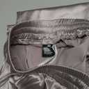 Women's Satin Cargo Joggers Pants Dressy Casual Silky Elastic High Waist Trousers (Medium)