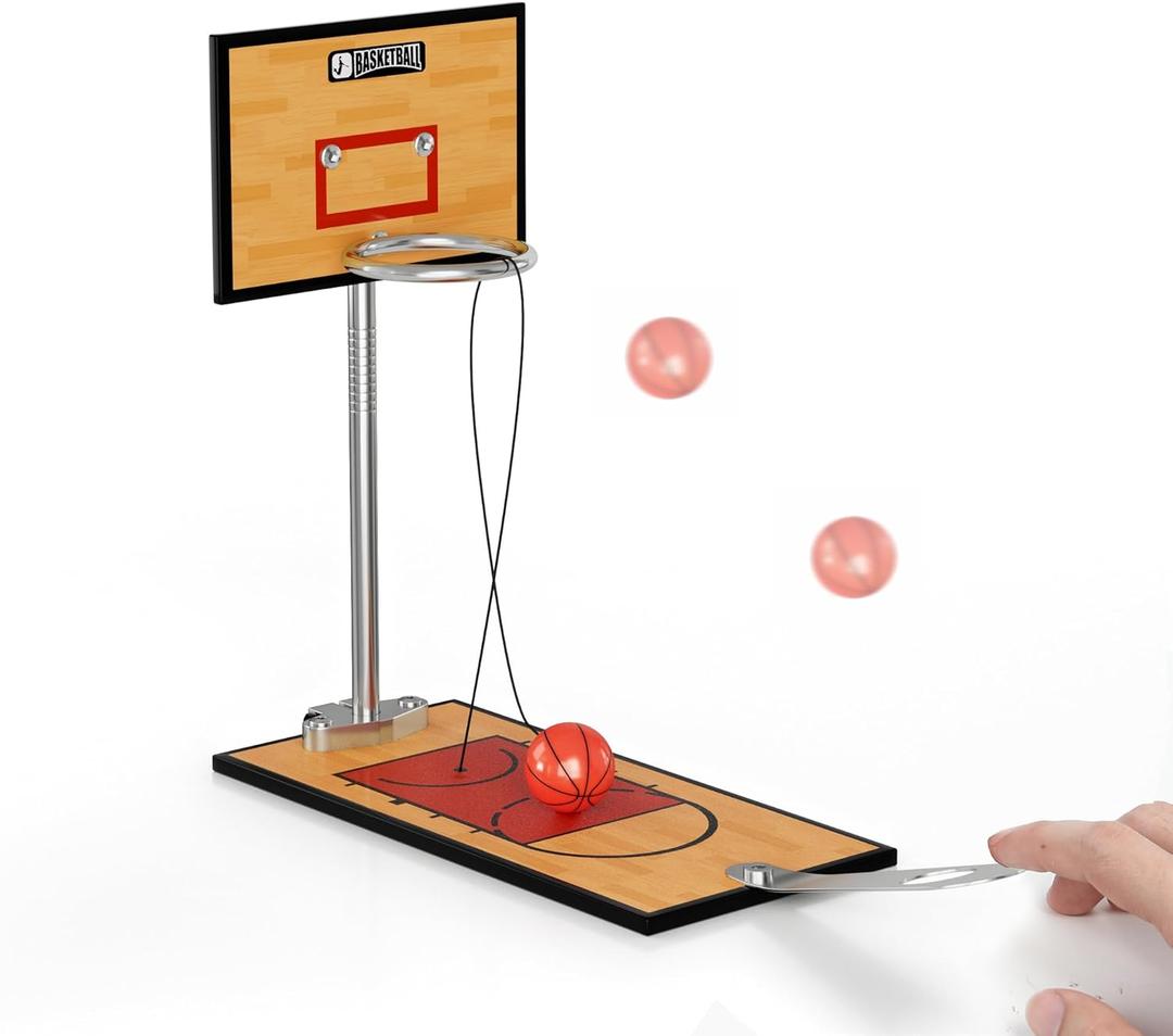 GYSH Mini Desktop Basketball Hoop Game for Office,Tabletop Basketball Game Toy with Easy Assembly,Desk Toys for Office for AdultsTiny Basketball Hoop (Desk Basketball)