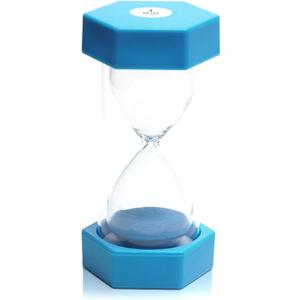 1 Minute Sand Timer, Hourglass Timer, Sand Clock for Kids, Colorful Sand Watch, Sandglass Timer, Visual Timer for Home Office Kitchen Decor (Blue)