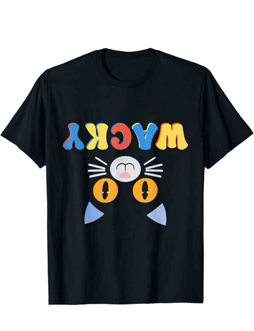 Wacky Costume Mismatch Day Outfit funny cat for wacky days T-Shirt, Large