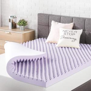Memory Foam Mattress Topper - 3 Inch Gel Infused Memory Foam - Plush Feel - Cooling and Pressure Relieving - CertiPUR Certified - Dorm Room Essentials - Queen Size