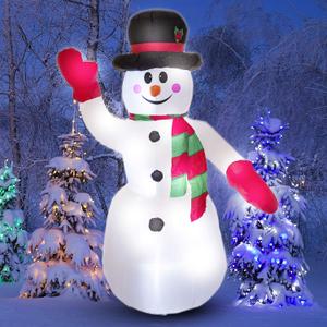 Athoinsu 8ft Huge Lighted Christmas Inflatables Snowman with Hat Self Blow up Inflate Holiday Decoration Indoor Outdoor Yard Garden (L)