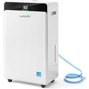 2026Upgraded 5000 Sq.Ft 80 Pint energy star Dehumidifier for Basements with Large 1.72 Gal Tank,Portable Smart Compressor Whisper Dehumidifier for Home/Bedroom/Bathroom