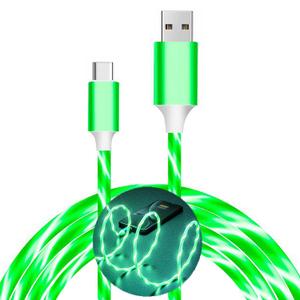 USB C Cable, 3A LED Light Up Fast Charger Charging Cords Type C Cable Compatible with iPhone 15 Pro Samsung Galaxy S21 S20 S10 S10E S9 S8 Plus Note 20 10 9 8, LG G8 and More (Green, 1m/3.3ft)