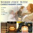 Candle Warmer Lamp with Timer, Electric Black Candle Warming Light for Bedroom, Dimmable Wax Melts Warmer for Home Decor Beside Lamp Gifts for Women (2 Bulbs Included)