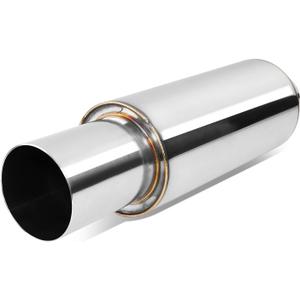 Auto Dynasty 2" Straight-Through Muffler with Double Walled Round Tip