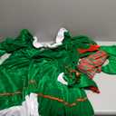 Elf Costume Christmas Jacket Belt Pants Holiday Green Party Outfits for Adults Couples Elf Costume for Women (Large)