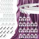 UrbanRed Flexible Ceiling Curtain Track - Room Divider, Curtain Rod, Wall Divider curtain, Ceiling Mount, RV Rail, Shower Corner, Long Curved Hospital Privacy System (White, Accessory Kit)