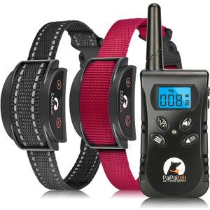 Paipaitek Vibrating Dog Collar, No Shock Dog Training Collar 2 Dogs, Deaf Dog Collars w/2 Receivers, Rechargeable & Waterproof, Up to 1600Ft Remote Range (Black&Red) Paipaitek Vibrating Dog Collar, No Shock Dog Training Collar 2 Dogs, Deaf Dog Collars w/2 Receivers, Rechargeable & Waterproof, Up to 1600Ft Remote Range (Black&Red)