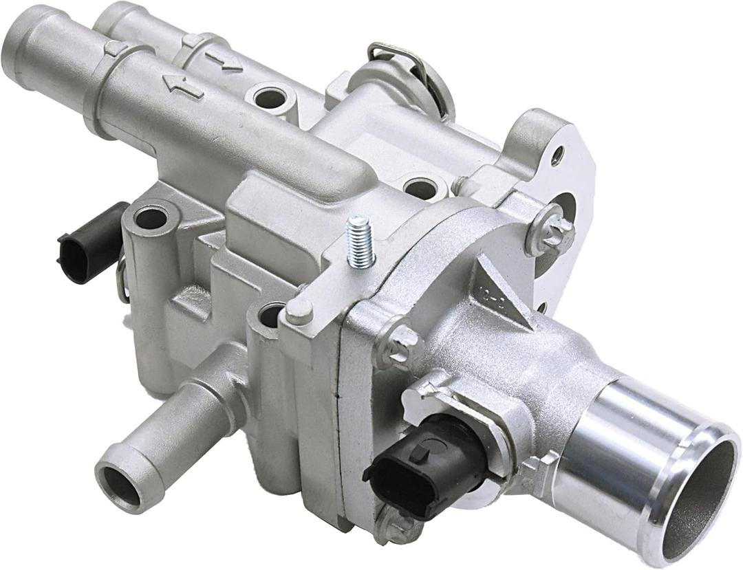 FOKES Engine Coolant Thermostat Housing Assembly Compatible with Chevy Cruze, Limited, Trax, Sonic 1.8L & 1.6L - Replaces 25192228, 55564890, 15-81816, 902-033, 55579951 - Full Aluminum