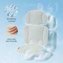 Momcozy Breathable Stroller Seat Liner | Universal Adjustable Soft Pad | Soft & Dry Comfort | Detachable 2-Piece Feel Cooling-Touch Cushion | Fits Strollers, High Chair, Bassinet, Swing