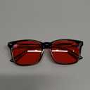 TIJN Sleep Glasses with Blue Green Light Blocking, Red Light Lens for Computer Gaming, Screen Fatigue & UV Protection