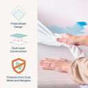 Linenspa Waterproof Mattress Protector, Full XL Size Fitted Sheet Style, Breathable, Machine Washable & Dryer Safe, White