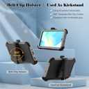 for Samsung Galaxy A16 5G Case, [Transparent & Holster Series] Belt Clip Full Body Shockproof Protective Cell Phone Cover with 2 Pack Tempered Glass Screen Protector (Gray/Clear)