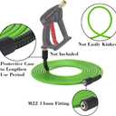 PWACCS Pressure Washer Hose for Power Washer 3600 PSI High Pressure Replacement Hose 1/4" x 25 FT Flexible Power Washing Extension Hose Compatible with M22 Fittings