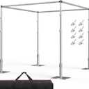 EMART 10ft Square Backdrop Stand Heavy Duty, Adjustable Pipe and Drape Kit
