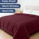 Cal King Size, Burgundy Alternative Down Comforter - Warm, Lightweight & Breathable Hotel Quality Bedding for Men, Women, Kids & Teens - All Season Oversized Cooling Microfiber Duvet Insert Comforter, California King