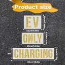6pcs EV Charging ONLY Electric Vehicle Charging Station Stencil, 4 inches/10,16cm Letter Pavement Stencil Giant Wall Alphabet Curb Templates Recycled Cardboard for Painting Parking Lots