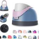 Replacement Lid Compatible with Owala FreeSip Water Bottle - Fits 16oz, 24oz, 32oz, & 40oz Stainless Steel Bottles - Leak-Proof, BPA-Free Top Cap with Stopper & Carry Loop (Pink-Dusty Blue) Pack of 3