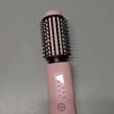 Portable Curling Iron, Bestauty 1.5" Cordless Hair Curler, 2 in 1 Travel Hair Curler & Hair Straightener Brush, Quick Heating 4 Adjustable Temperature 300F-410F for Curl/Smooth/Fluffy/Flip-Out Pink