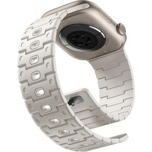 Magnetic Band Compatible with Apple Watch Bands for Men - Rugged Loop Wide Waterproof Wristbands Strap for iWatch Ultra 49mm Series 10 46mm 9/8/7 45mm SE2/6/SE/5/4 44mm 3/2/1 42mm, Starlight