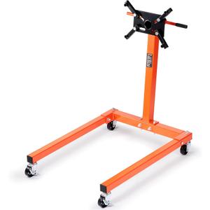 VEVOR Engine Stand, 1300 lbs (3/5 Ton) Rotating Engine Motor Stand with 360 Degree Adjustable Head, Cast Iron Motor Hoist Dolly, 4-Caster, 4 Adjustable Arms, for Vehicle Maintenance, Auto Repair