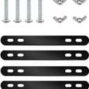 Mounting Brackets with Screws and Nuts for Bike Basket Installation, Metal Sheets Iron Plates Basket Holder Mount Adapter for Bicycle Cargo Rack, DIY Crafts Home Decor