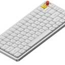 nuphy Air75 V3 Hot Swappable Wireless Mechanical Keyboard, 84 Keys 75% Custom Low Profile Keyboard with Knob, RGB Backlit, Gasket Mounted, Support Bluetooth/2.4GHz/USB-C,White-Blush Nano
