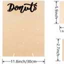 2 Pcs Wood Donut Wall Display Stand Reusable Rustic Doughnut Board Holder Donut Party Supplies for Wedding Birthday Family Party festival Table Decor