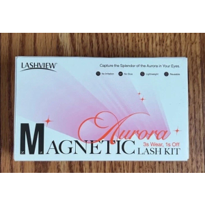 New in Box LASHVIEW Magnetic Eyelashes with Applicator, Reusable Soft Black