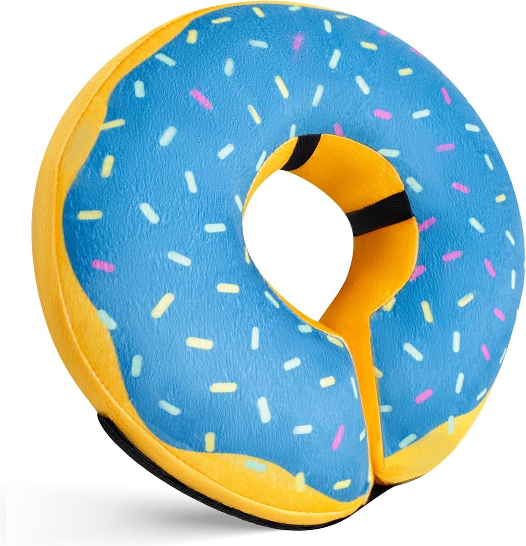 Katoggy Inflatable Dog Cone Collar for After Surgery, Soft Adjustable Blow up Donut E-Collar for Small Medium Large Dog and Cats, Size: Medium (Neck: 11"-15")
