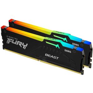 Kingston FURY Beast 16GB (2x8GB) 5200MT/s DDR5 CL36 RGB Desktop Memory Kit of 2 | Infrared Syncing | AMD Expo | Plug N Play | KF552C36BBEAK2-16