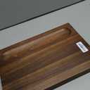 Empune Black Walnut Wood Cutting Boards for Kitchen Wooden Cutting Board with Handle, Chopping Board with Built-in Juice Groove & Well, Heavy-duty Charcuterie Board Butcher Block, 16.5x11.8x1.4 Inches