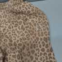 Floerns Women's Leopard Straight Leg Cargo Pants Cheetah Drawstring Ruched Trousers (L)