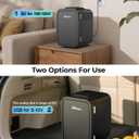BEICHEN Mini Fridge, 4 Liter/6 Can Portable Refrigerator for Bedroom Office Dorm Car Fast Cooling, Low Noise, 100-125V AC/5-12V USB Small Compact Refrigerator for Skincare, Food, Drinks(Black)