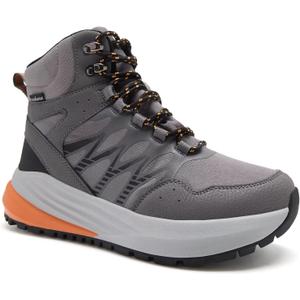 Men's Orthopedic Wide Toe Comfortable Hiking Boots: Breathable Orthotic Arch Support Plantar Fasciitis Orthotic Metatarsal Trail Sneakers, Backpacking Camping Slip Resistant Ankle Boots Grey Size 11.5