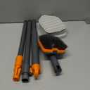 Tile Tub Scrubber Brush with 3 Different Function Cleaning Heads and 56" Extendable Long Handle-No Scratch Shower Scrubber for Cleaning Bathroom Kitchen Toilet Wall, Bathtub, Sink, Grey (Gray)