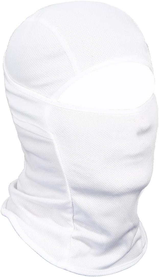 Achiou Ski Mask for Men Women, Balaclava Face Cover, Shiesty Mask UV Protector Lightweight for Motorcycle Snowboard (New White)