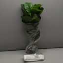 BESAMENATURE Artificial Fiddle Leaf Fig Tree/Faux Ficus Lyrata for Home Office Decoration, 30.5" Tall, with Cotton Rope Basket (White and Brown Basket)