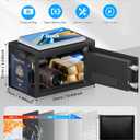 [UPGRADED] Small Safe Box for Home, 0.30 Cuft Mini Safes with Fireproof Waterproof Bag, Digital Money Safe with Programmable Keypad Spare Keys, Security Cash Box for Money Valuables