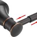 BESy Adjustable Bronze 16 to 26 Inch Bath Towel Bar Rack for Bathroom Towel Holder, Wall Mounted Towel Bar Rod Hanger Bathroom Hardware Accessories Hotel Style, Stainless Steel, Oil Rubbed Bronze