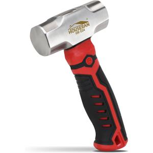 Sledge Hammer, Mini Sledge Hammer, 1.24lb Sheet Metal Hammer, Drilling Hammer, Small Hammer for Women, Non-Slip Handle, for Demolition, Piling, Rock and Concrete Hammering, Red and Black