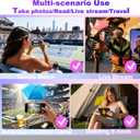 ELEBOX Phone Umbrella for Iphone Sun Shade Shield, Magnetic Mini Phone Umbrella with Bendable Design & Rotatable Phone Ring, Anti-Glare Outdoor phone Shade for iPhone/Android/iPad/Kindle/Laptop/Camera